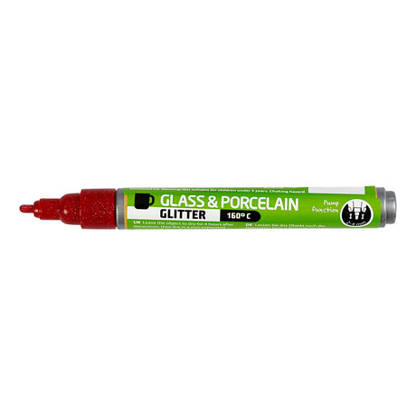 Creativ Company Glass und Porzellan starten Glitter Semi-Cover-Dark Rood