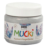 Kreativfirma Mucki Fingerfarbe - Silber Metallic, 150 ml