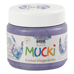 Kreativfirma Mucki Fingerfarbe - Lila Metallic, 150 ml