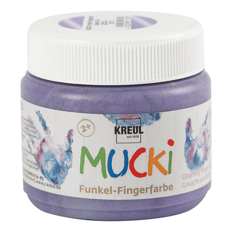 Kreativfirma Mucki Fingerfarbe - Lila Metallic, 150 ml