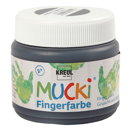 Kreativfirma Mucki Fingerfarbe - schwarz, 150 ml