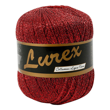 Kreativfirma Lurex Glittergarn rot, 160 m
