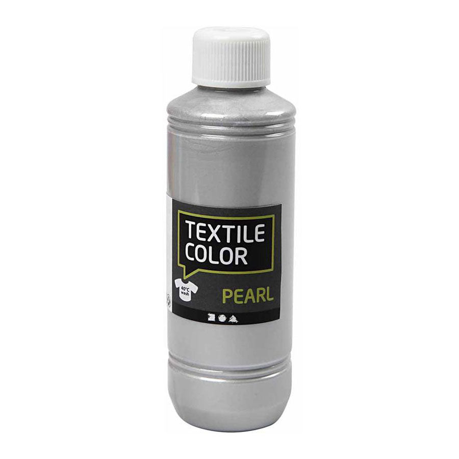 Kreativfirma Textilfarbe - Bekämpfung Textilfarbe - Silver Pearl, 250 ml