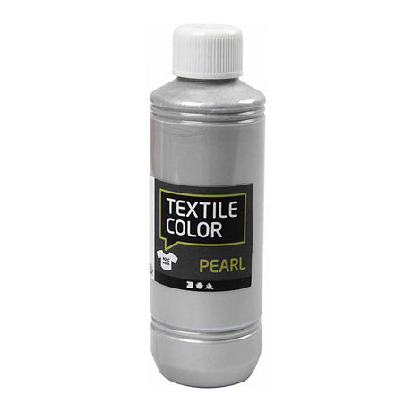 Kreativfirma Textilfarbe - Bekämpfung Textilfarbe - Silver Pearl, 250 ml