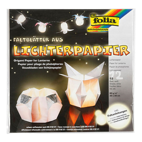 Kreativfirma Lantern Paper White, 30x30 cm