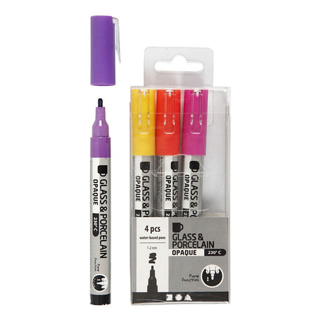 Creativ Company Glass Porzellansteine, die orange lila rot gelb, 4st vergleicht.