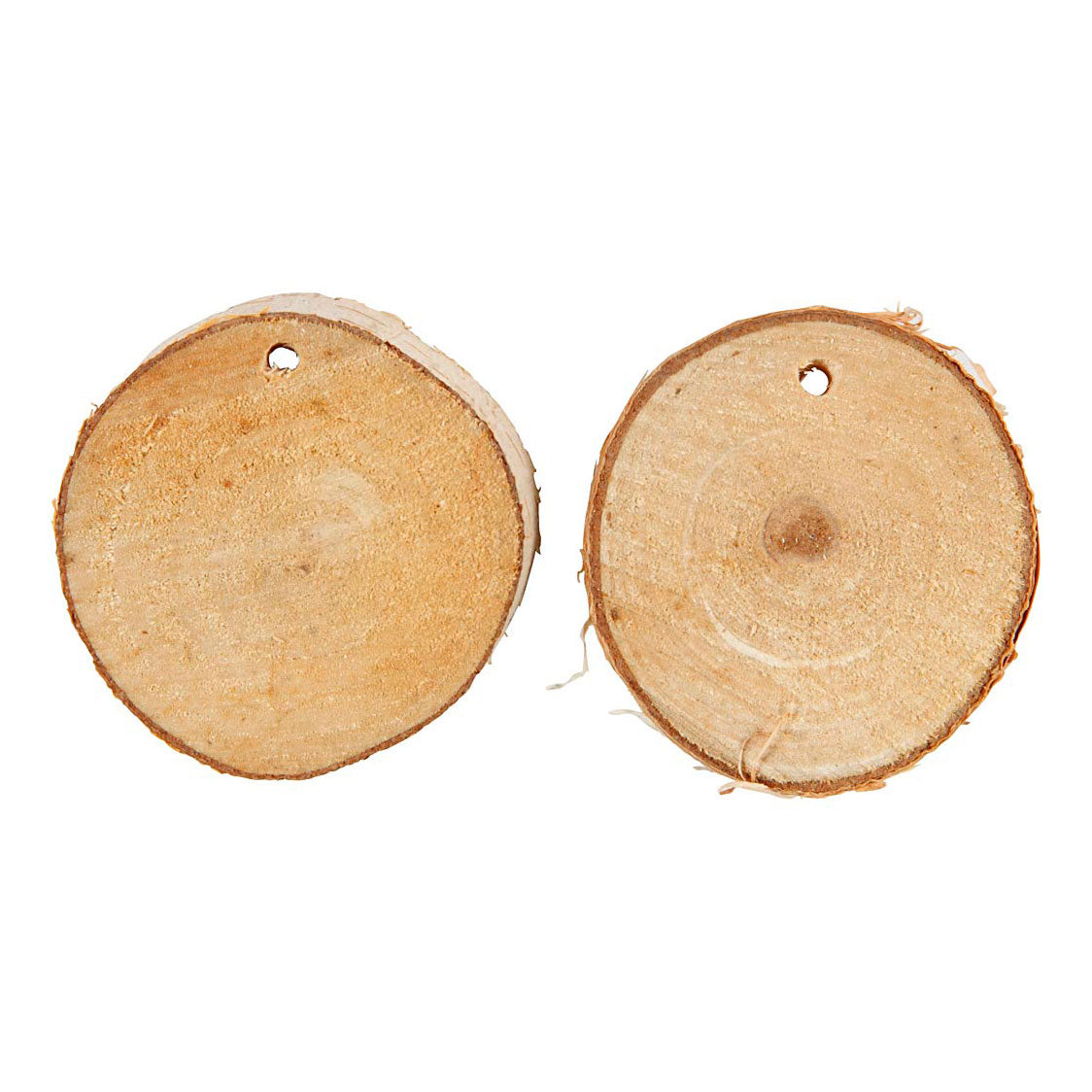 Kreativfirma Holzscheiben mit Loch, 500 Gramm