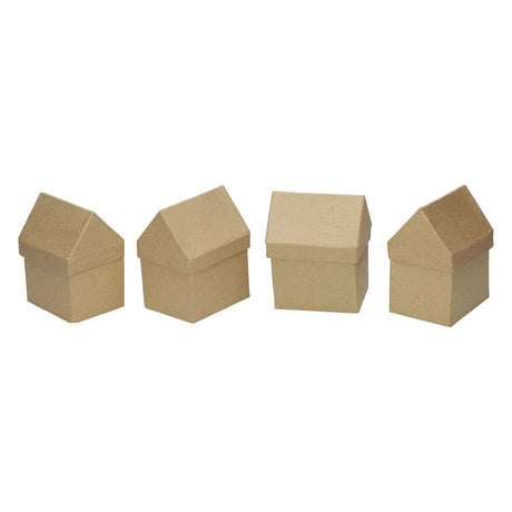 Creativ Firmenhäuser, H: 10,5 cm, Maße 6x8,5 cm, 4 Stück 1 Karton