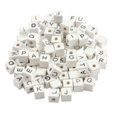 Creativ Company Holzbriefperlen Weiß A-Z, 750st.