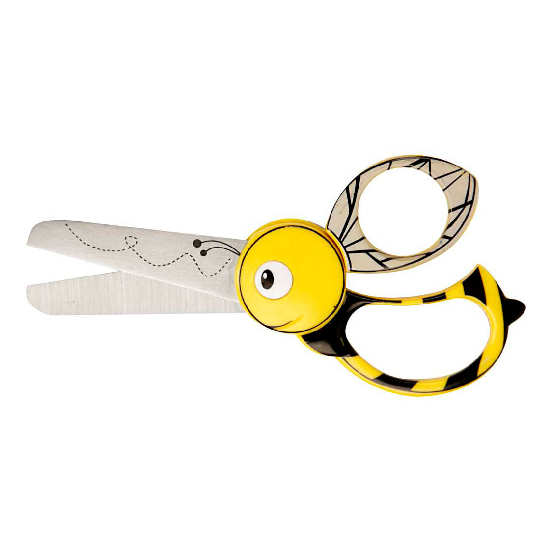 Creativ Company Fiskars Kinderschere mit Tiermotiv, Biene, L: 13 cm, 1 Stück