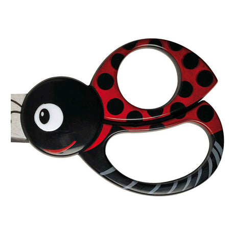 Creativ Company Fiskars Kinderschere mit Tiermotiv, Marienkäfer, L: 13 cm, 1 Stück