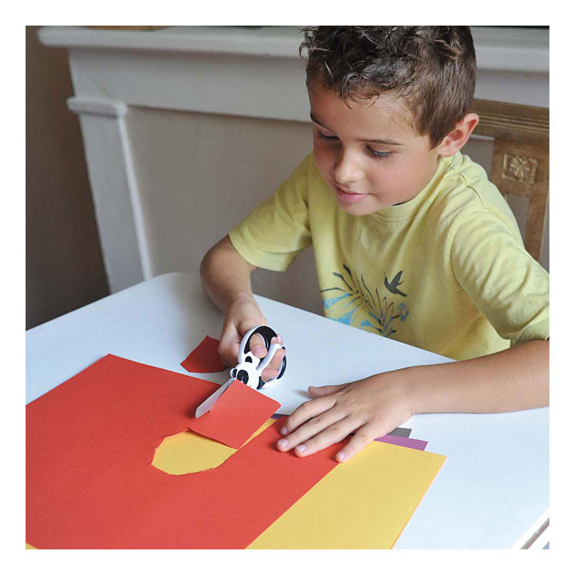 Creativ Company Fiskars Kinderschere mit Tiermotiv, Panda, L: 13 cm, 1 Stück