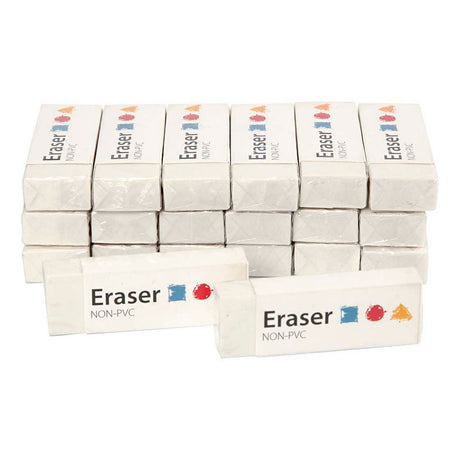 Radiergummi der Firma Creativ, Maße 62x22x10 mm, 20 Stück, 1 Box