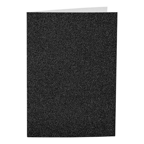 Creativ Firmenkarten und Umschläge 10,5x15cm Glitzer schwarz - 4 Stk.