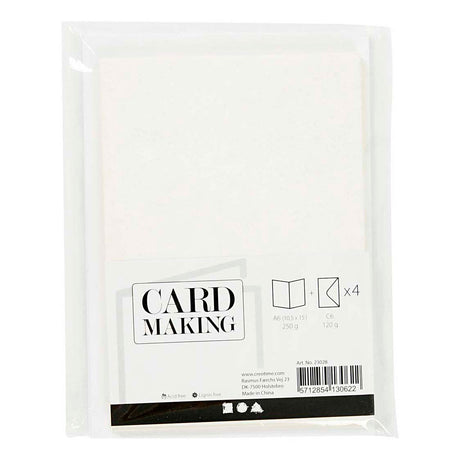 Kreativunternehmen https: www.cchobby.nl Cards-and-envelopes-size-card-10-5x15-cm-size-envelope-11-5x16-5-cm-glitter-120-250-gr-white-4-set-1-box