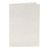 Creativ-Firmenkarten und Umschläge, Kartengröße 10,5 x 15 cm, Umschlaggröße 11,5 x 16,5 cm, Glitzer, 120+250 g, weiß, 4 Set 1 Box