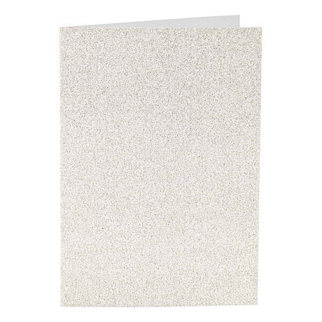 Creativ-Firmenkarten und Umschläge, Kartengröße 10,5 x 15 cm, Umschlaggröße 11,5 x 16,5 cm, Glitzer, 120+250 g, weiß, 4 Set 1 Box