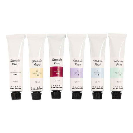 Creativ Company Gouachefarbe Pastellfarben – 6x20ml.