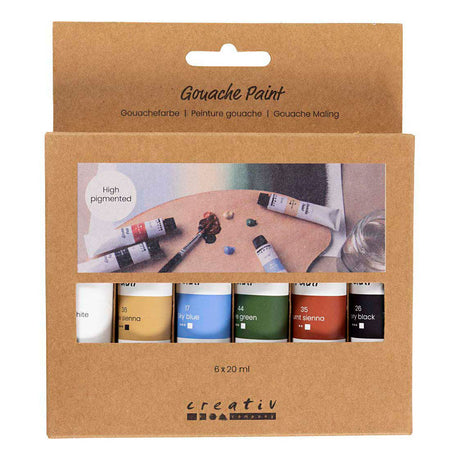 Creativ Company Gouachefarbe Naturfarben - 6x20ml.