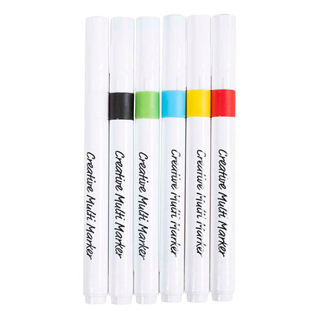 Creativ Company Kreativ-Multimarker, Strichstärke 4 mm, verschiedene Farben, 6 Stück 1 Box