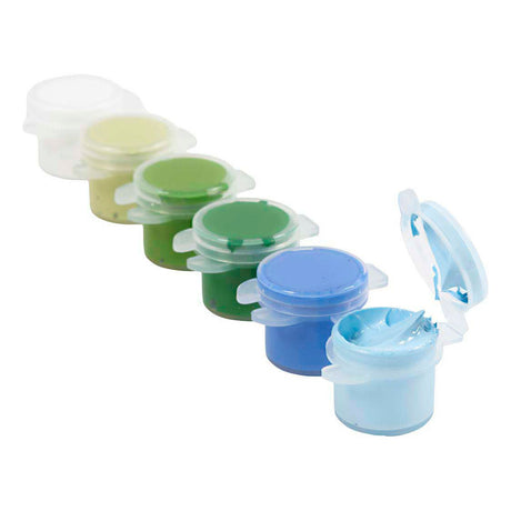 Creativ Company Plus Color Acrylfarbe, Blue Green Harmony, 6x5 ml 1 Dose
