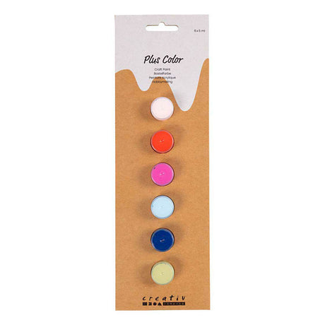 Creativ Company Plus Color Acrylfarbe, kräftige Farben, 6x5 ml 1 Dose