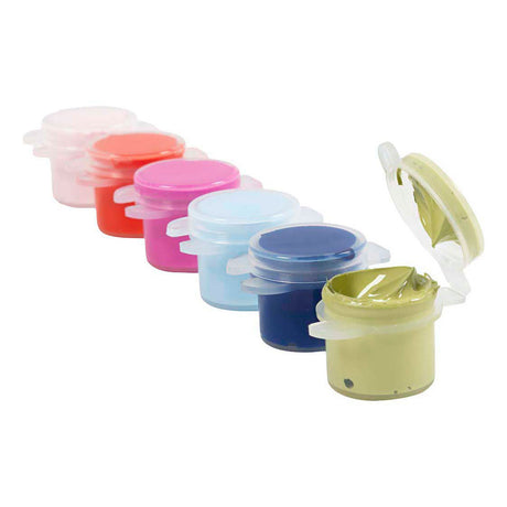 Creativ Company Plus Color Acrylfarbe kräftige Farben – 6x5ml.