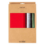 Creativ Company Hobbyfilz, A4, Blatt 210x297 mm, Stärke 2 mm, Weihnachtsfarbe, 10 Stück 1 Karton