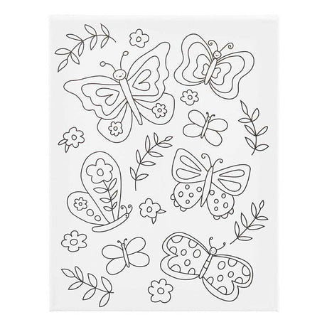 Creativ Company Leinwand mit aufgedruckten Schmetterlingen – 24 x 30 cm