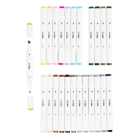 Kreativunternehmen https: www.cchobby.nl Zeichenmarker-Linienstärke-1-8-mm-Pastellfarben-Standardfarben-24-Stück-1-Box