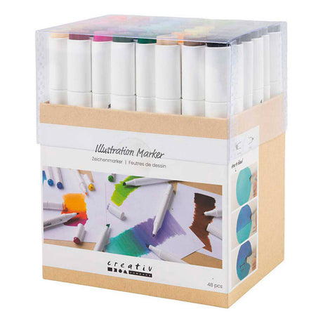 Kreativunternehmen https: www.cchobby.nl Zeichenmarker-Liniendicke-1-8-mm-Standardfarben-48-Stück-1-Box