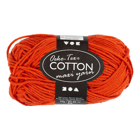 Creativ Company Baumwollgarn Größe 8 8 l: 80-85 m rot - 50gr.