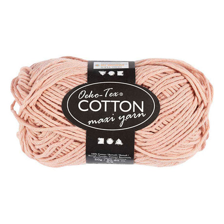 Creativ Company Baumwollgarn, Größe 8 8, L: 80-85 m, beige, 50 g 1 Knäuel