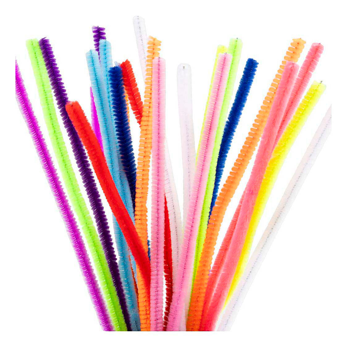 Creativ Company Chenille, L: 30 cm, Stärke 6 mm, bunt, 25 div. 1 Box