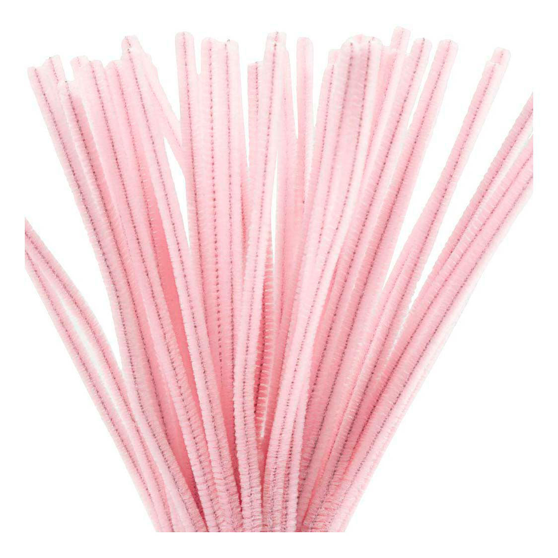 Creativ Company Chenille, L: 30 cm, Stärke 6 mm, rosa, 50 Stück 1 Box