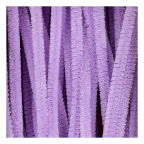 Creativ Company Chenilledraht lila Bastelmaterial 50 Stück 6mm x 30cm.