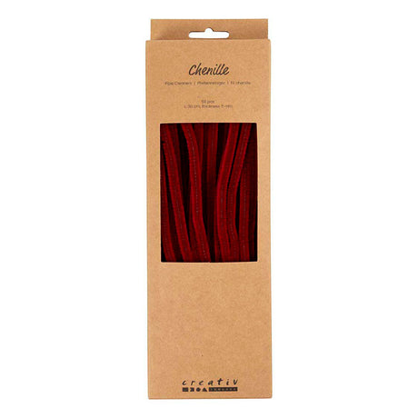 Creativ Company Chenille 6mm x 30cm dunkelrot - 50 Stk.