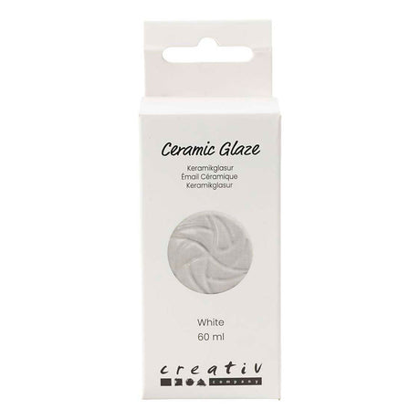 Creativ Company Keramikglasur, 984-1101 °C, deckend, weiß, 60 ml 1 Flasche