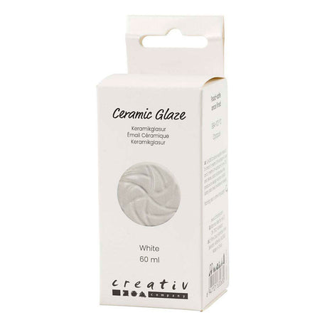 Creativ Company Keramikglasur, 984-1101 °C, deckend, weiß, 60 ml 1 Flasche