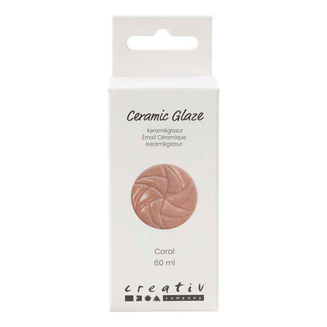 Creativ Company Keramikglasur, 984-1101 °C, deckend, Koralle, 60 ml 1 Flasche