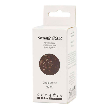 Creativ Company Keramikglasur, 984-1101 °C, deckend, schokoladenbraun, 60 ml 1 Flasche