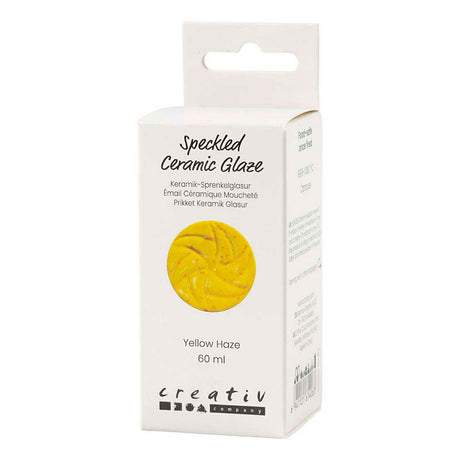 Creativ Company gesprenkelte Keramikglasur, 999-1060 °C, undurchsichtig, gelber Schleier, 60 ml 1 Flasche