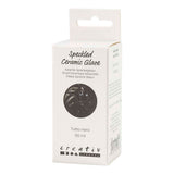 Creativ Company gesprenkelte Keramikglasur, 999-1060 °C, deckend, tutto nero, 60 ml 1 Flasche