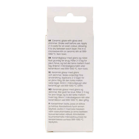 Creativ Company gesprenkelte Keramikglasur, 999-1060 °C, deckend, tutto nero, 60 ml 1 Flasche