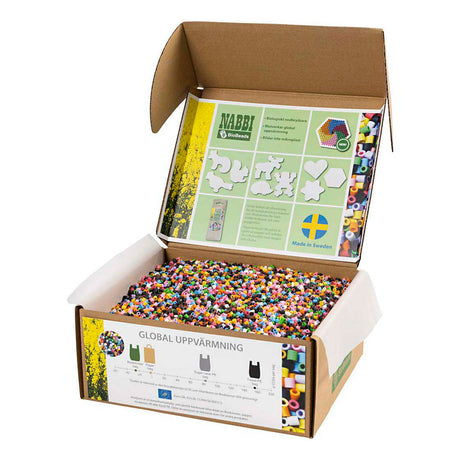 Nabbi-Bioperlen von , Größe 5x5 mm, mittel, Standardfarben, 55000 Stück 1 Box