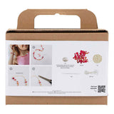 Creativ Company Mini-Hobby-Set Schmuck, Halskette und Armband, rosa, 1 Box