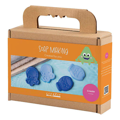 Creativ Company Seifenherstellungs-Hobbyset, Meerestiere, blau, 1 Box