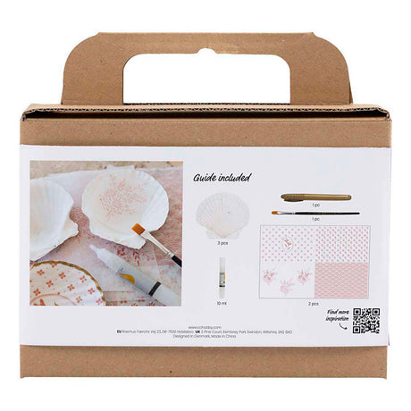 Creativ Company Mini-Hobby-Set Decoupage, Muschelschalen, hellrosa, 1 Box