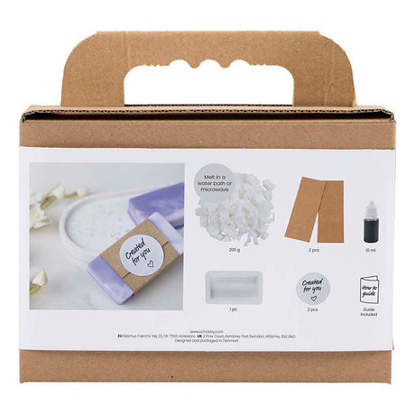 Creativ Company Mini-Seifenherstellungs-Hobbyset, quadratisch, hellviolett, 1 Box