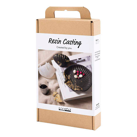 Creativ Company Hobby-Set Kunstharzguss, Muschel, Schwarz, Gold, 1 Box